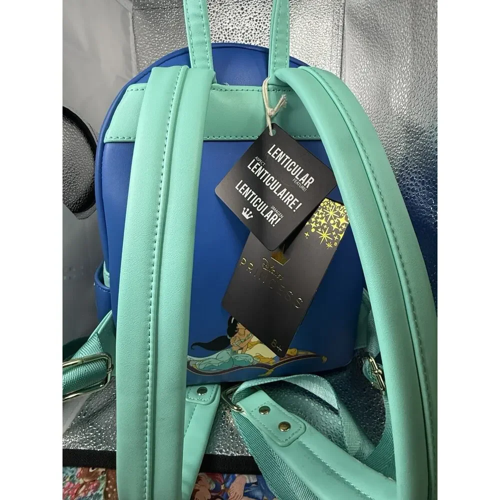 NWT Disney Aladdin Jasmine Lenticular Loungefly Backpack